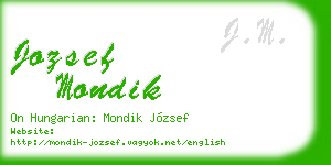 jozsef mondik business card